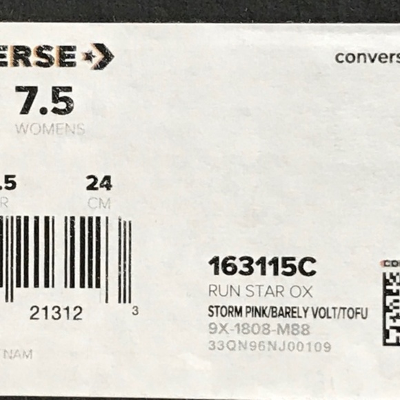 Converse Run Star Translucent Ox Storm Pink Barely Volt Shoes - Picture 8 of 8